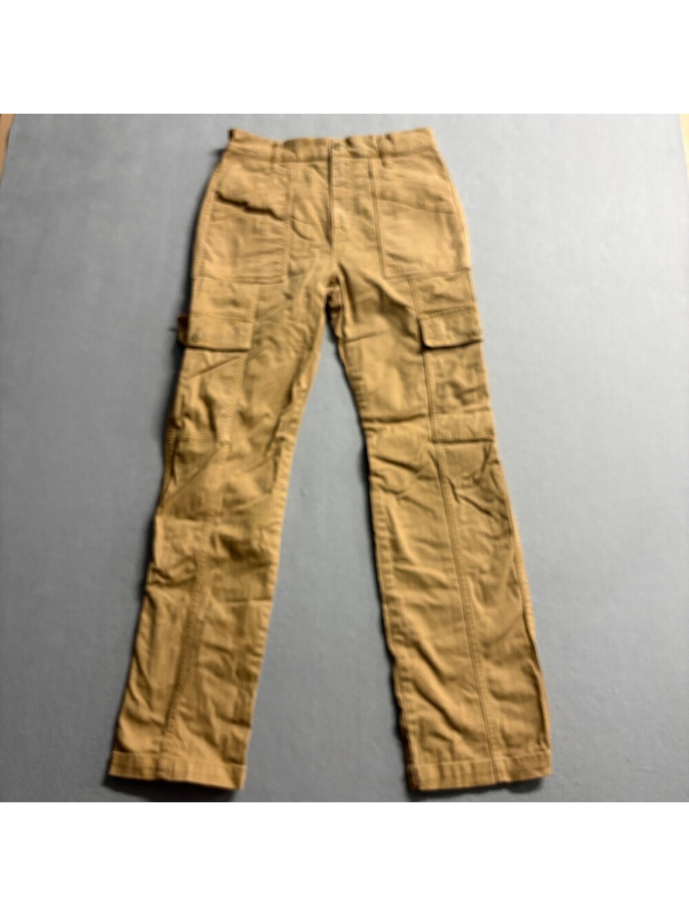 Madewell 90s Straight Cargo Pants Womens 26 Brown Tan Cotton Stretch Utility
